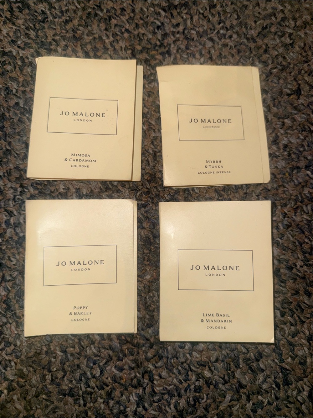 Lot of 4 Jo Malone Sample Fragrance 0.05 fl oz each Brand New Unused
